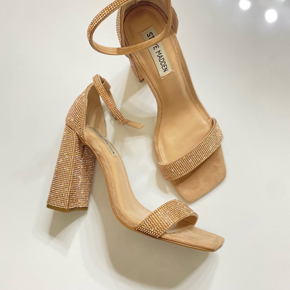 Steve Madden rose gold Block Heel Sandals